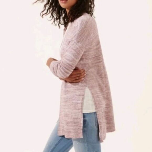 Loft Outlet Lounge Light Purple Space Dye Cardigan - Picture 1 of 7